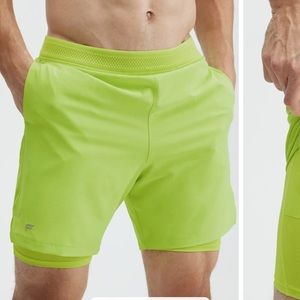 NWT! Fabletics 5’’ fundamental short (lined): JUST vivid green,